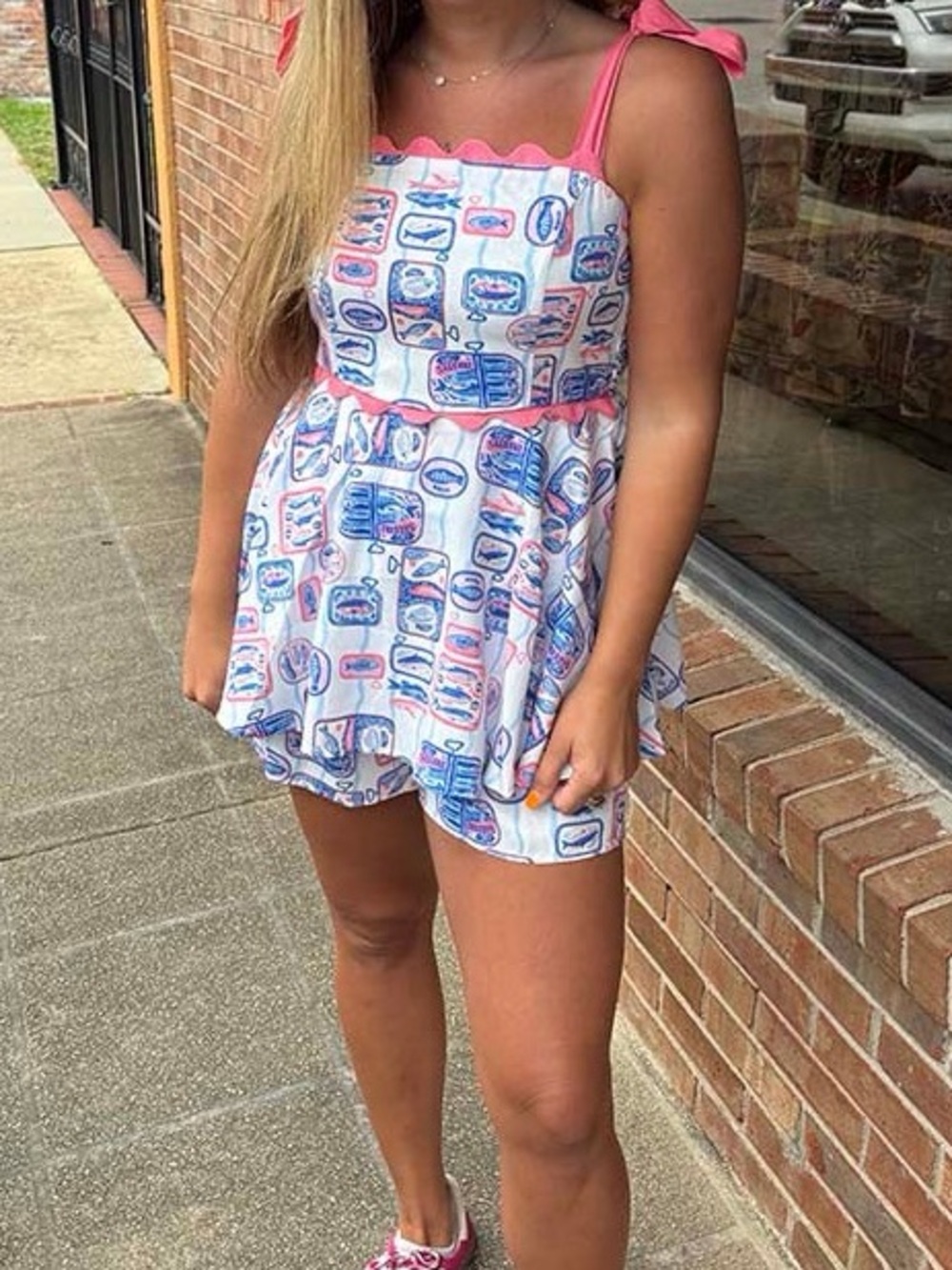 NWT Size M ADORABLE Premium Boutique Sardine Romper